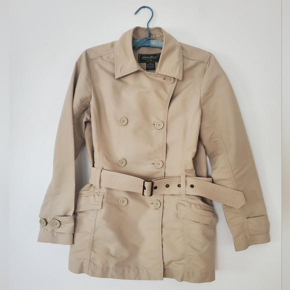 3/$25 Water Repellent Eddie Bauer trench coat sz small - Picture 10 of 14